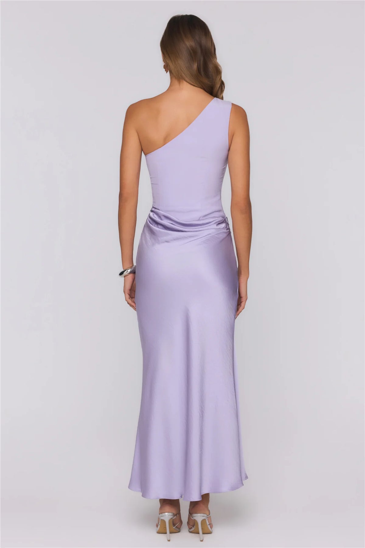Starlit Darling Satin Maxi Dress Lilac