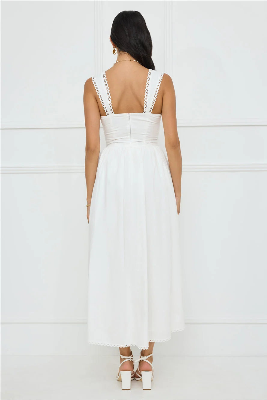 Luxe Serene Midi Dress Blue