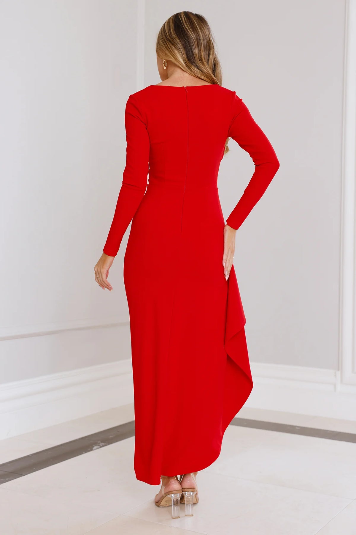 After Hours Long Sleeve Maxi Dress Black