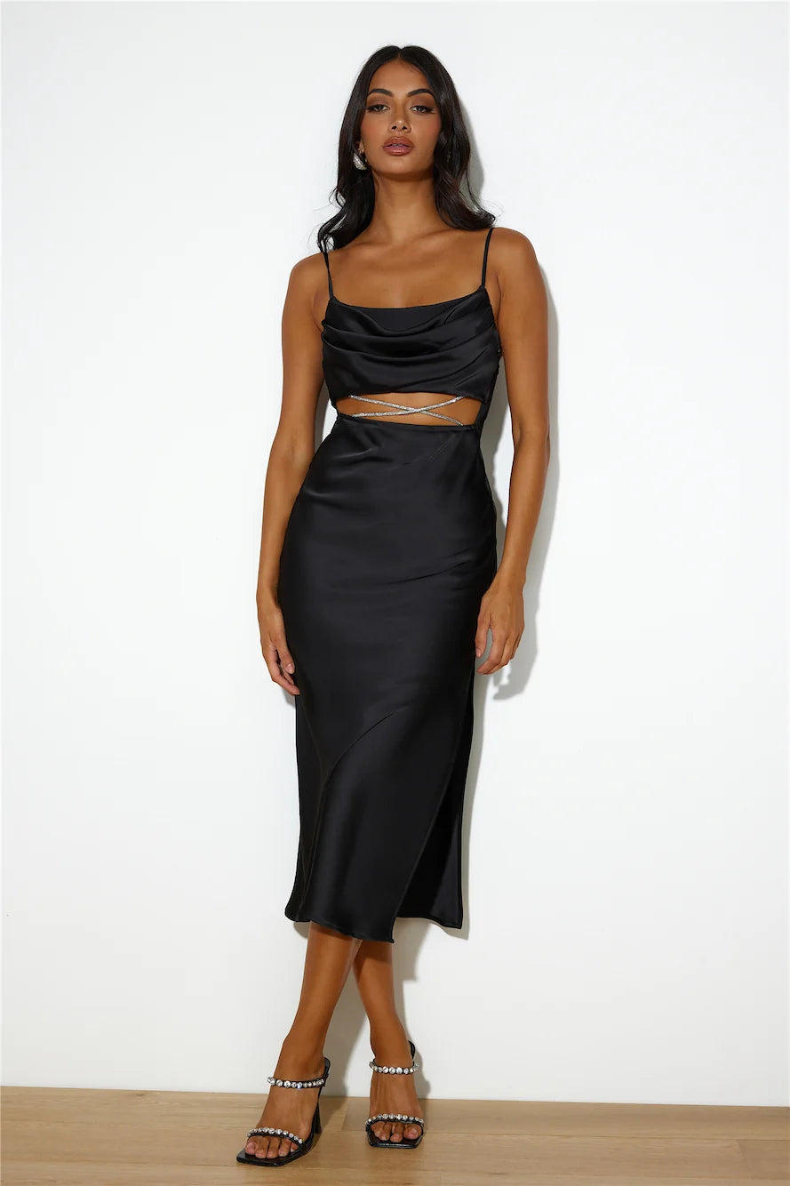 Sparkle Love Midi Dress Blue