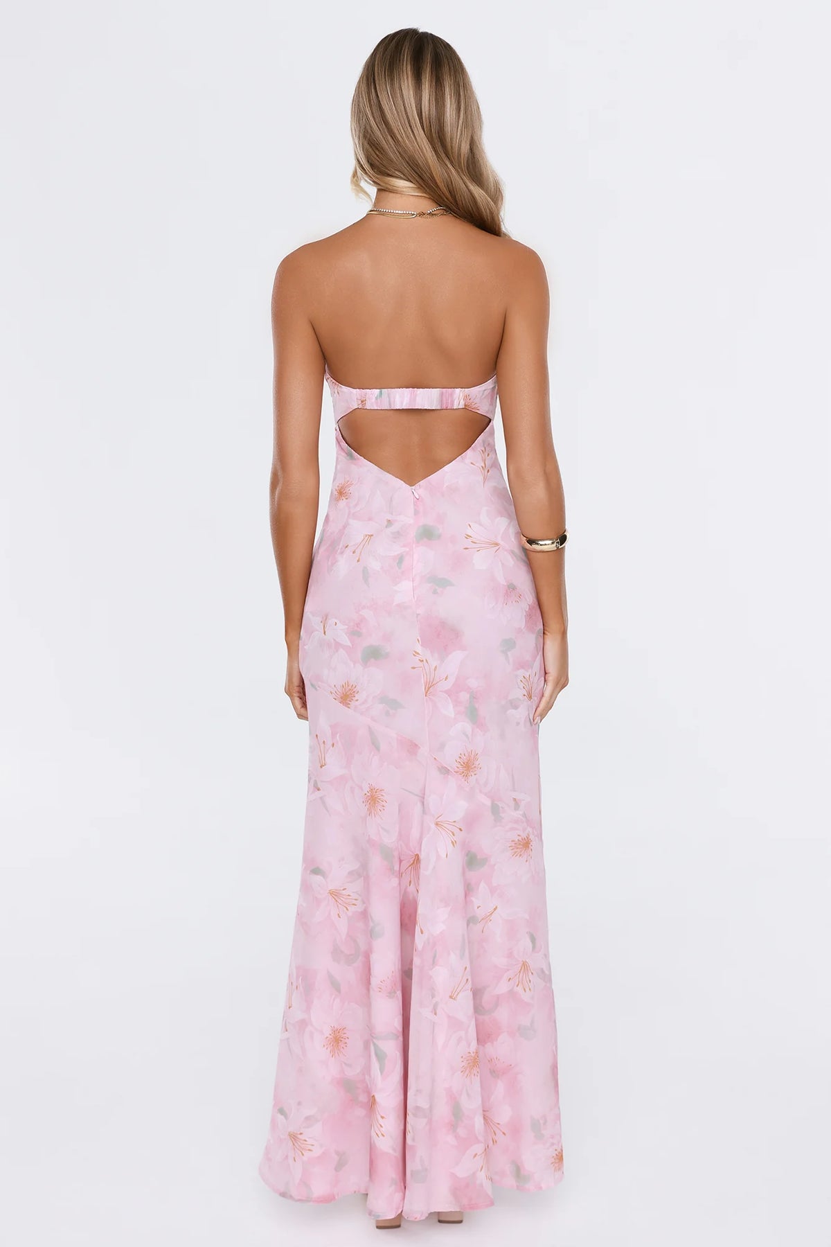 Style Stories Strapless Maxi Dress Pink