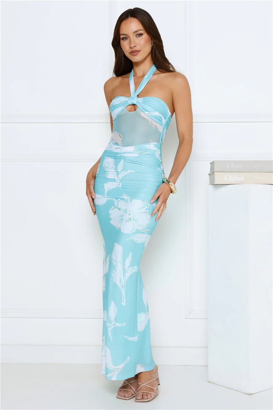 Firelight Strapless Maxi Dress Pink