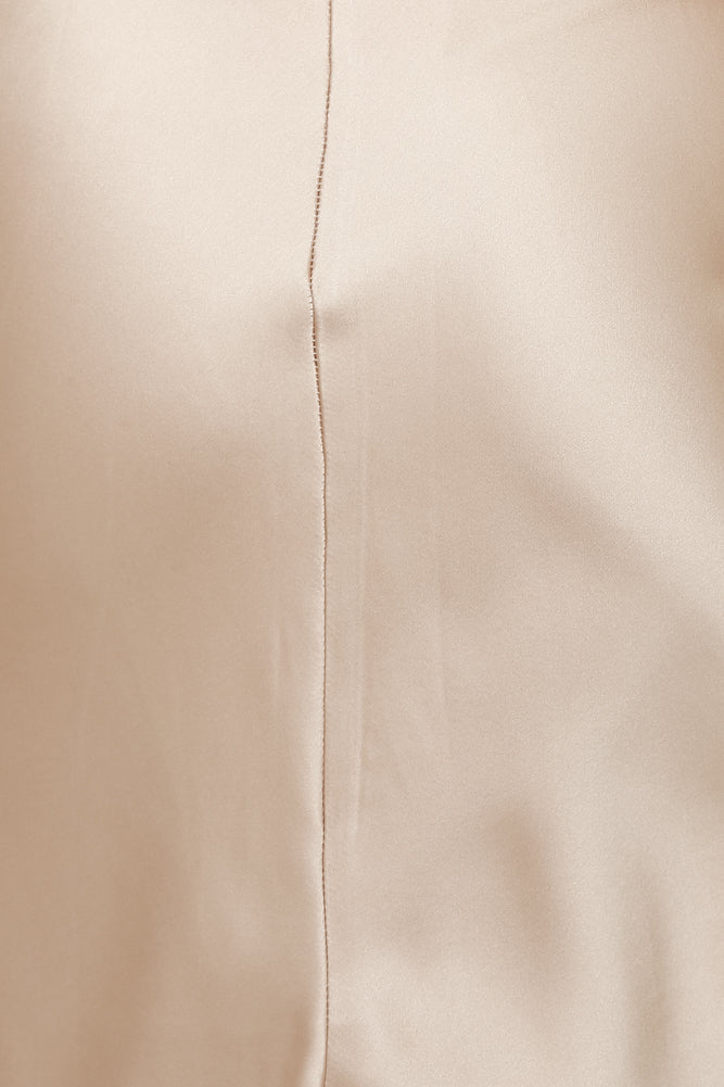 Feel Like Laughing Satin Midi Dress Emerald