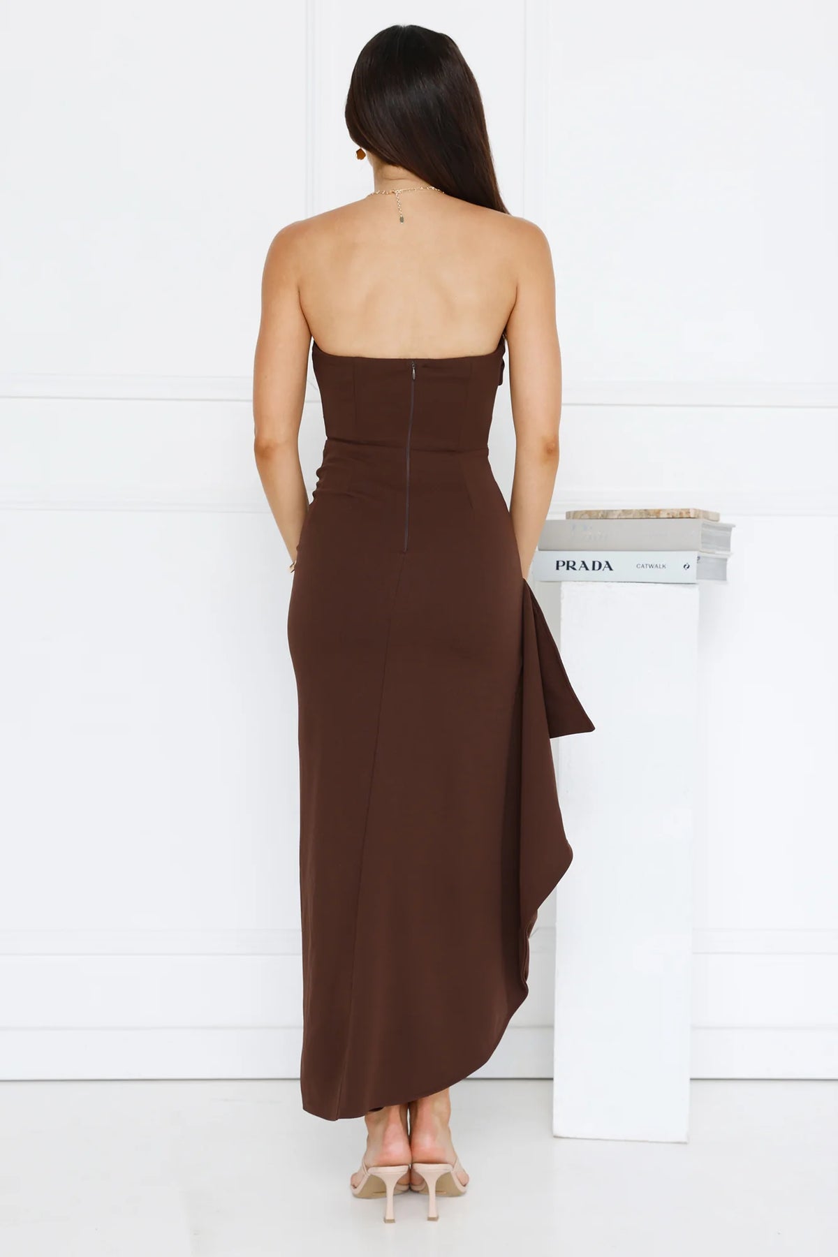 Yes Always Strapless Maxi Dress Blue