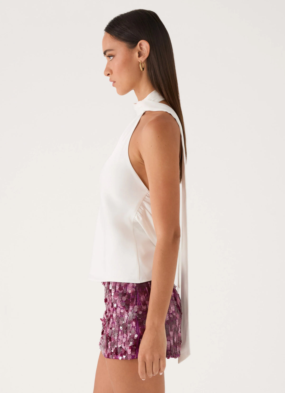 Keena Scarf Top - Ivory