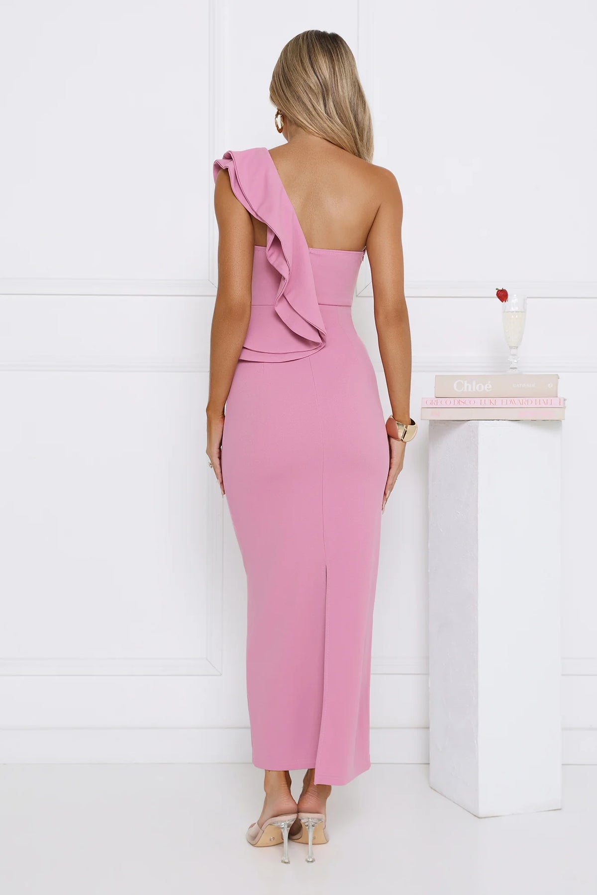 City Girl Energy One Shoulder Maxi Dress Yellow