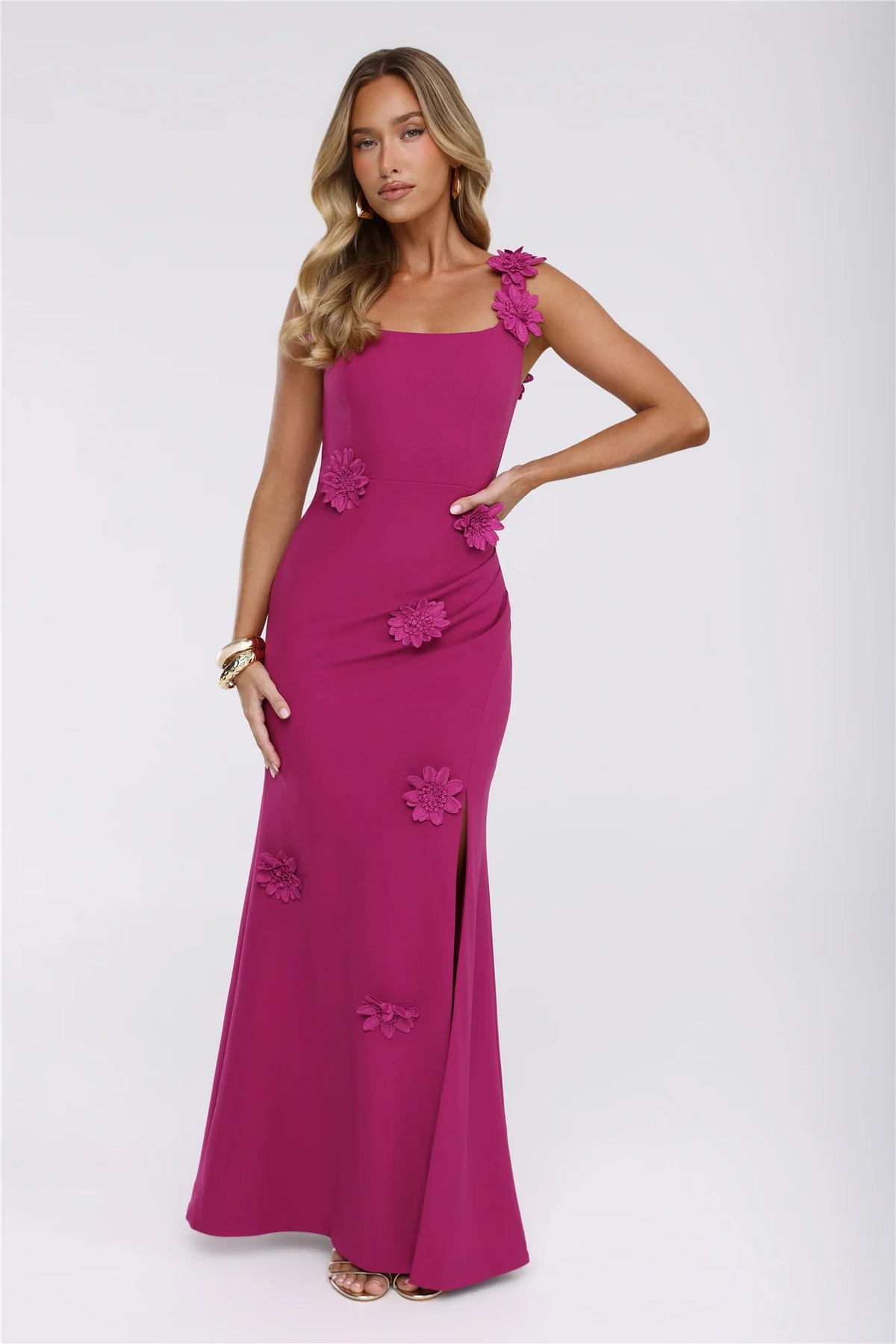 Moonlight Veil Maxi Dress Pink