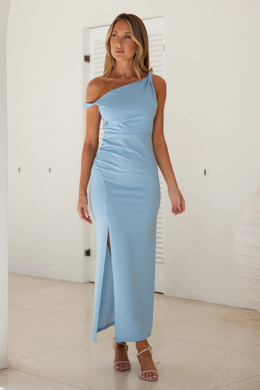 Move Me Off Shoulder Maxi Dress Red