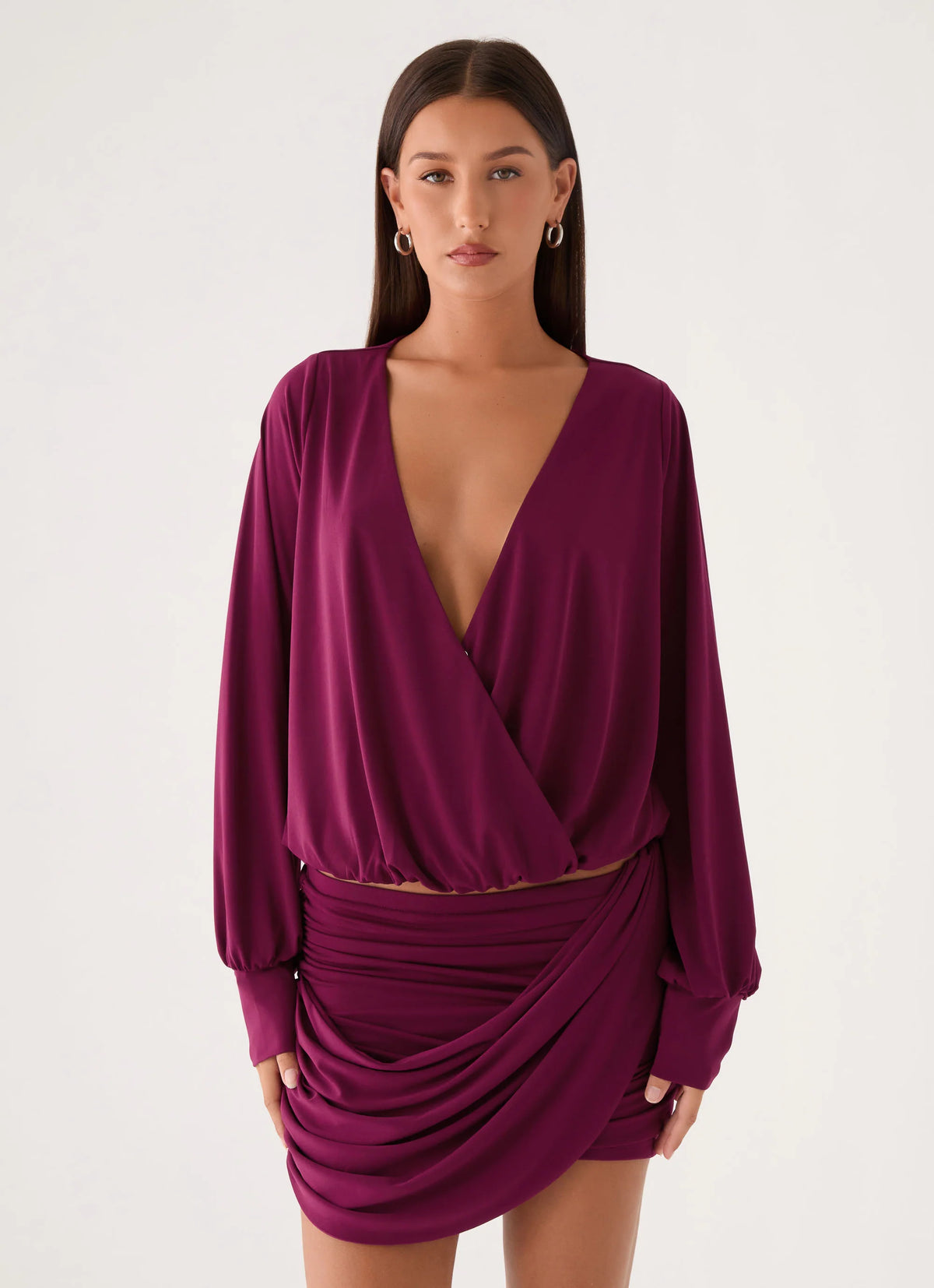Ettah Long Sleeve Top - Plum