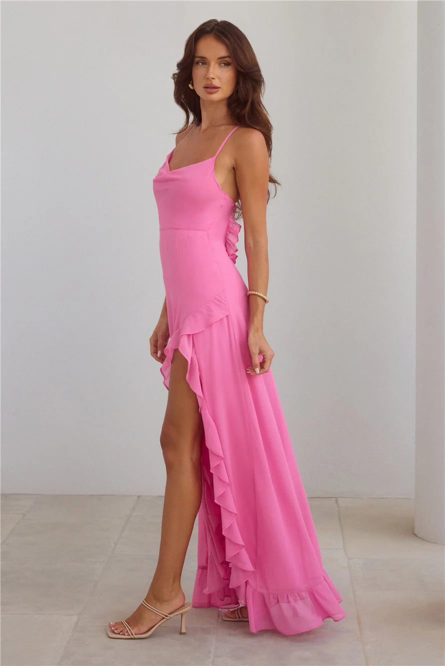 Riviera Sunset Maxi Dress Rose