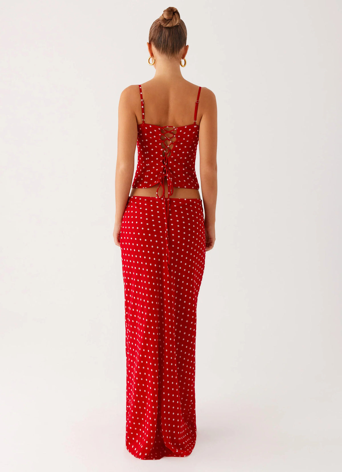 Bendita Maxi Skirt - Red Polka Dot