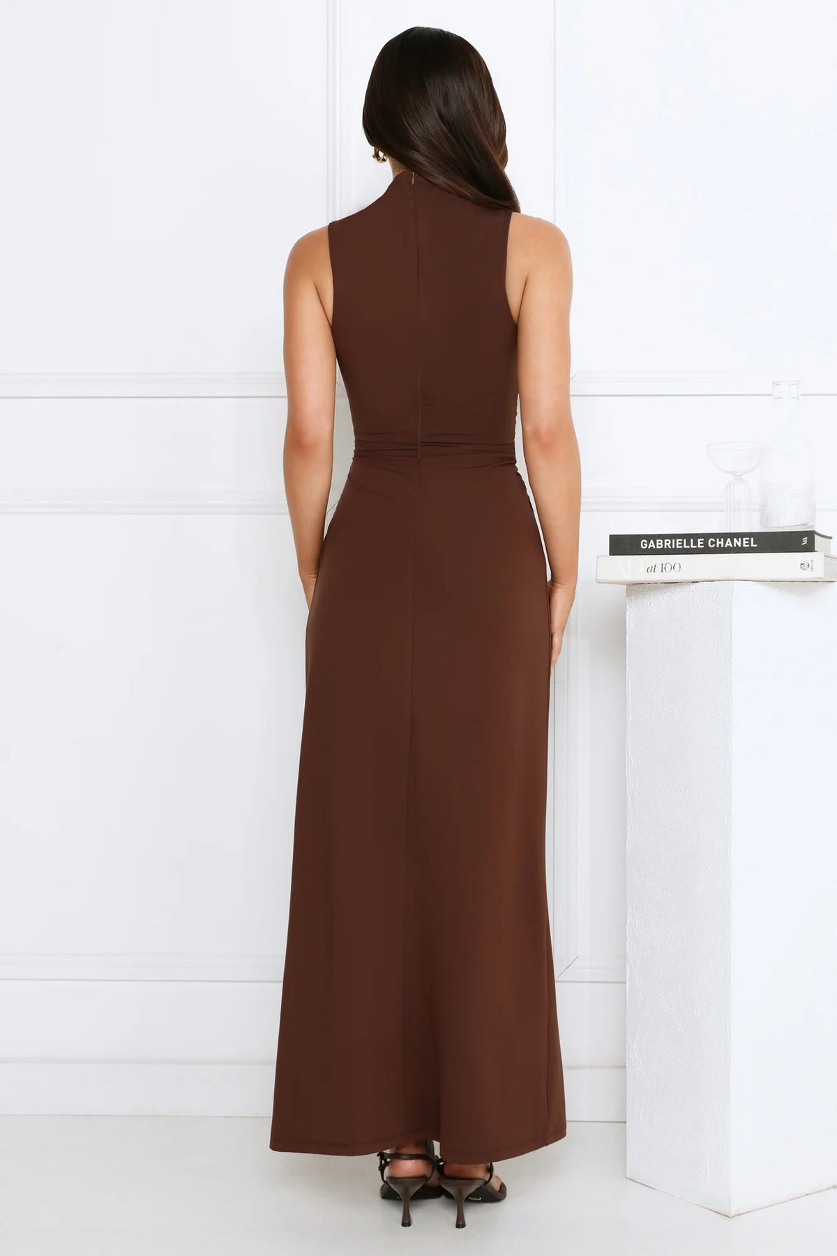 Radiant Petal Maxi Dress Black