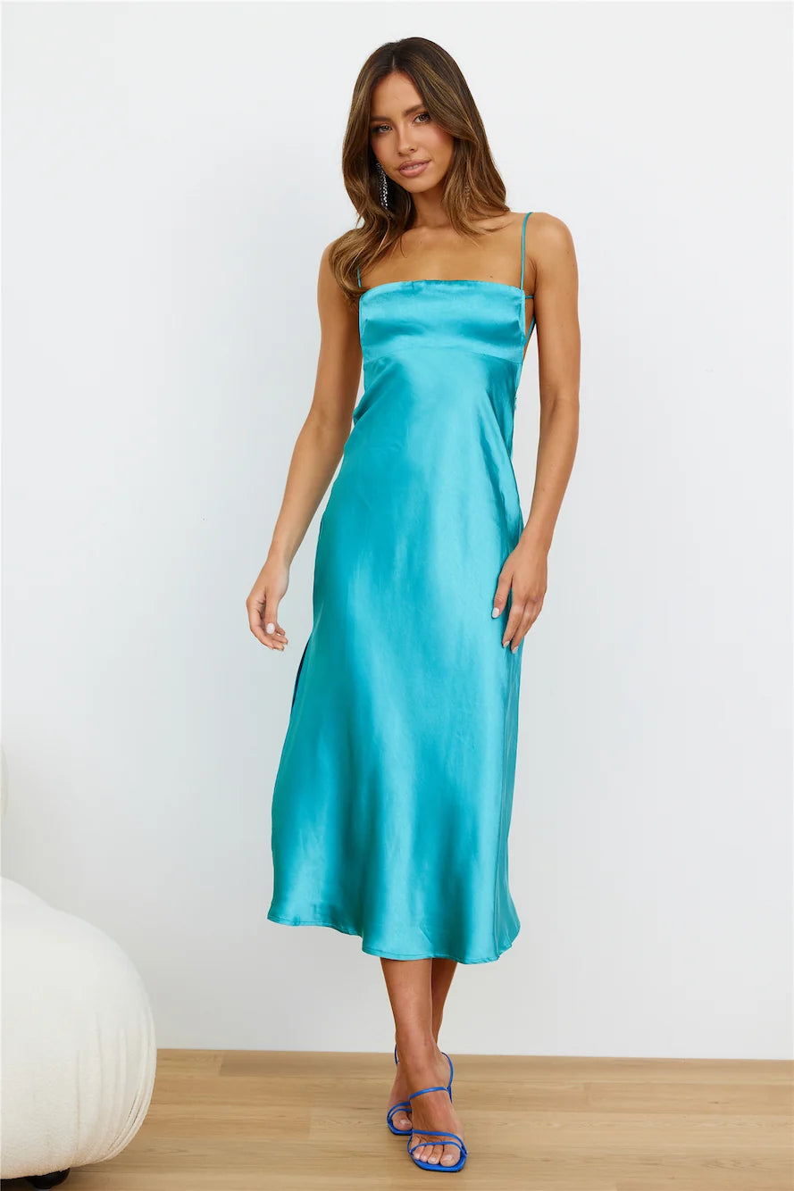 No Advice Midi Dress Lime