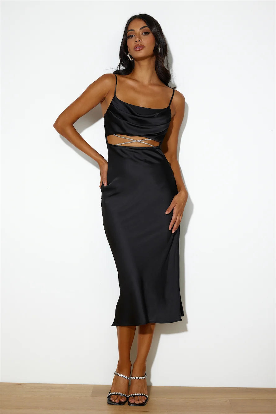 Sparkle Love Midi Dress Blue