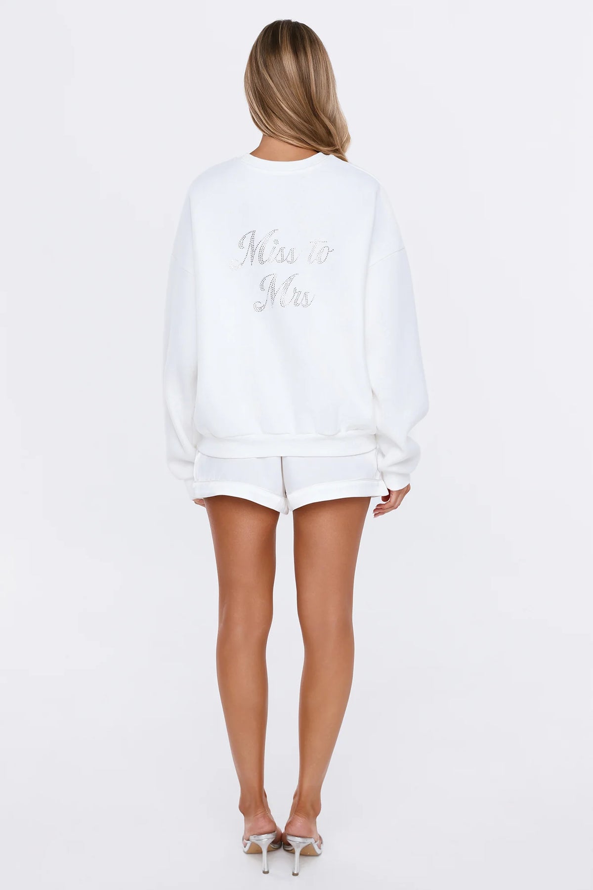 Bedazzled Bride Sweater White