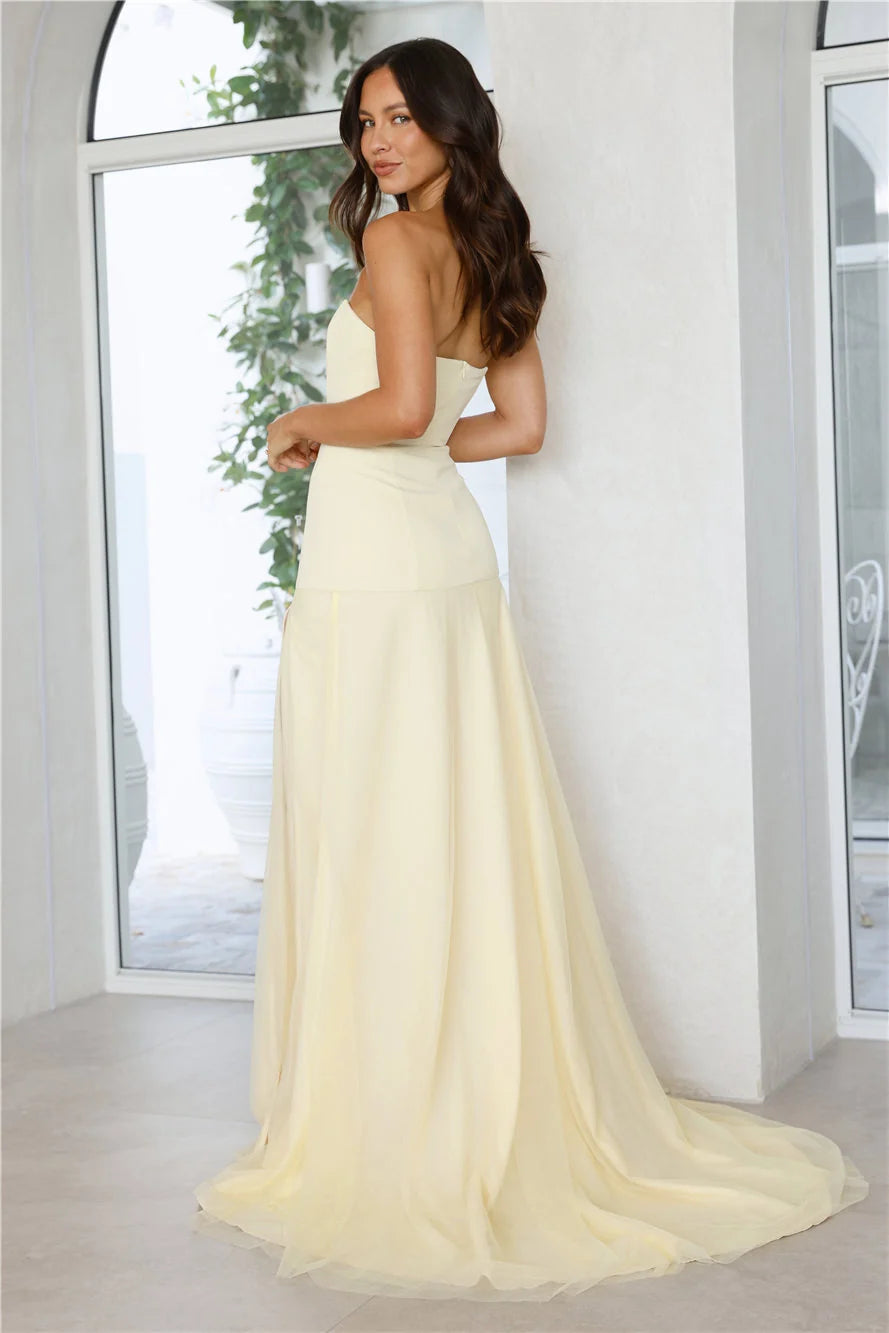 Candlelit Soirée Strapless Maxi Dress Lilac