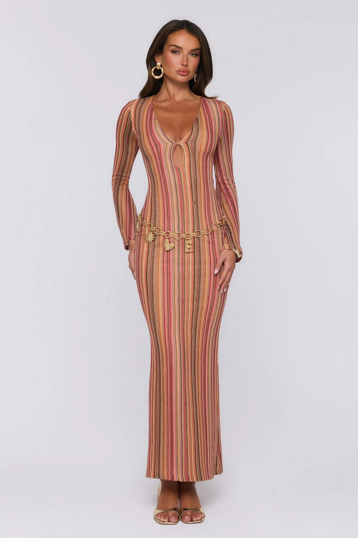 Crystal Coast Knit Maxi Dress Multi