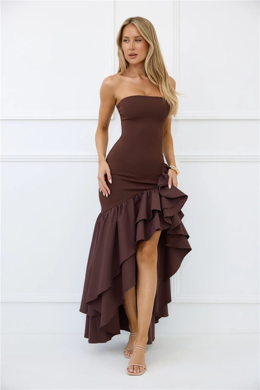 Extravagant Events Strapless Maxi Dress Pink