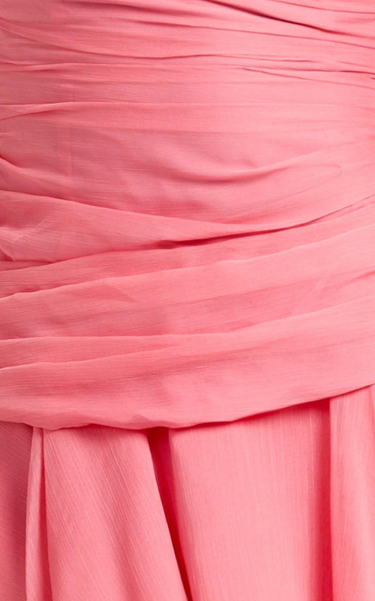 Deanna Mini Dress - Crinkle Halter Neck Asymmetric Tiered Dress in Coral