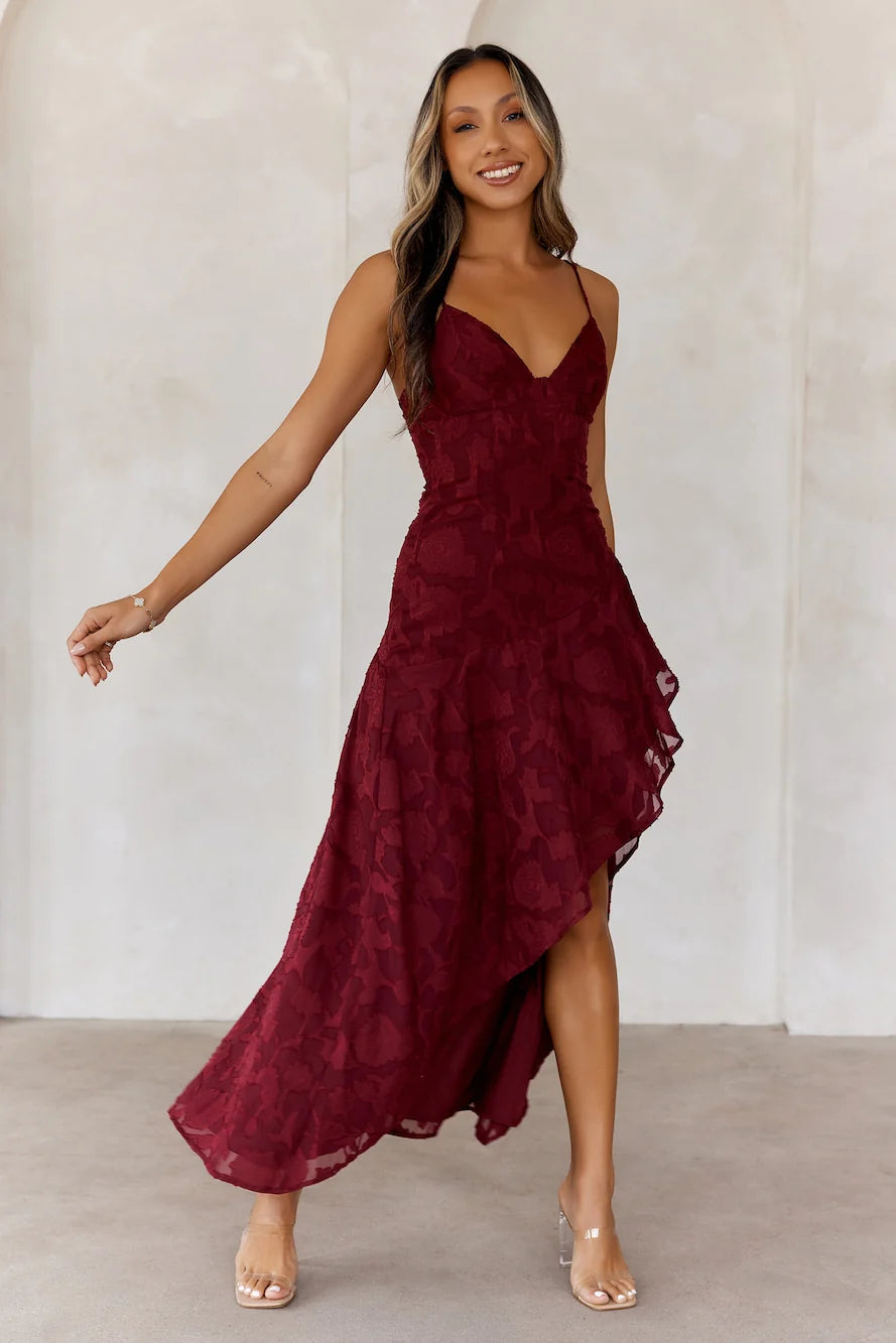 Sapphire Cascade Midi Dress Sage