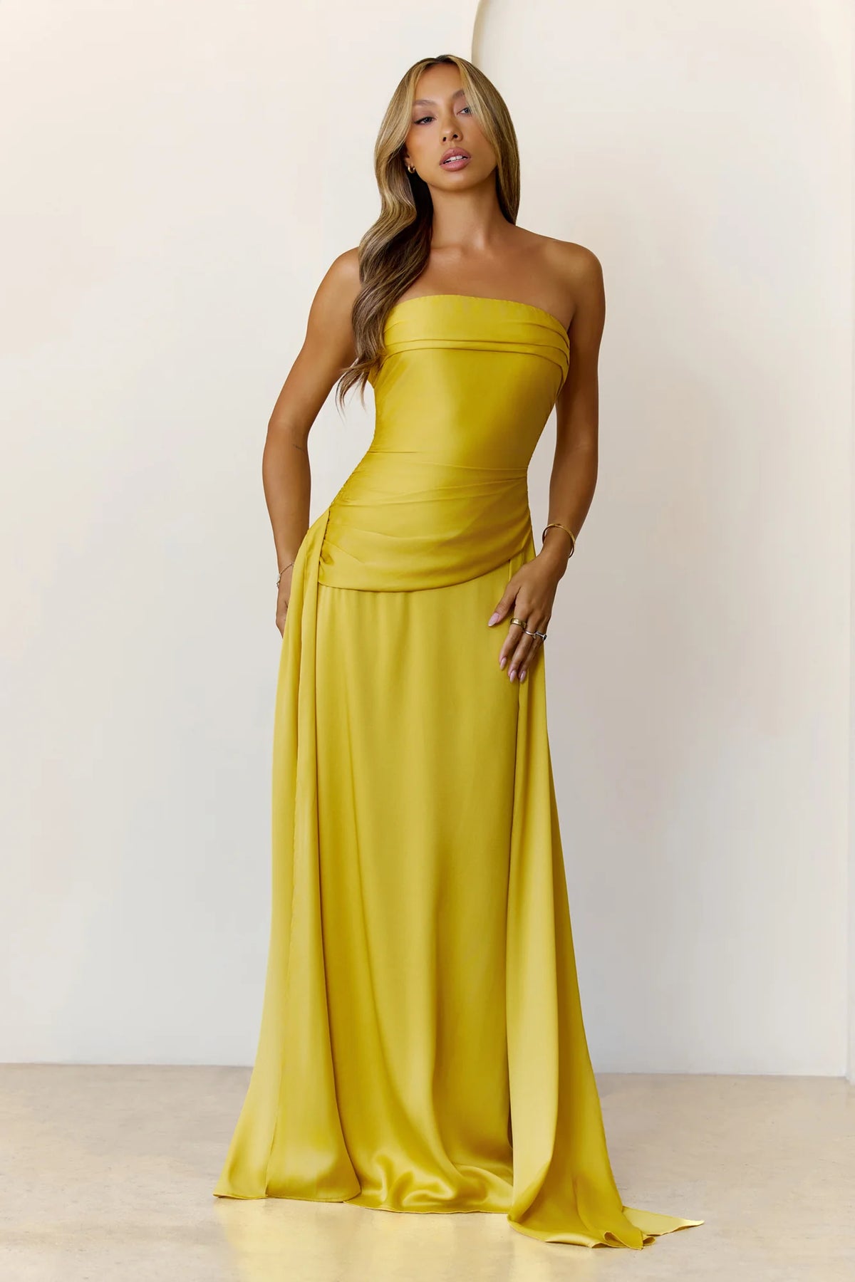 Sugar Cubes Strapless Maxi Dress Wine