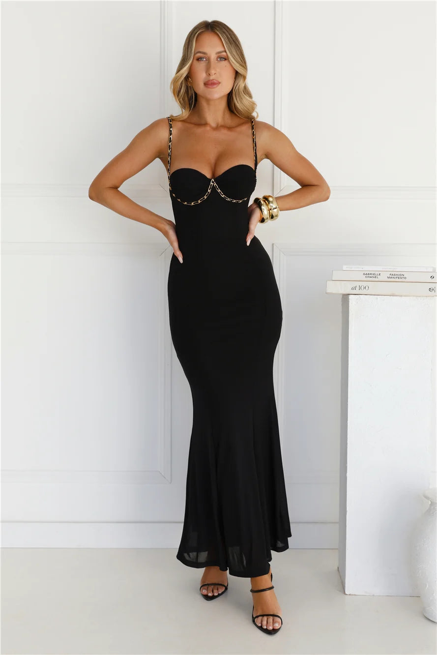 Luxury Lover Mesh Maxi Dress Blue