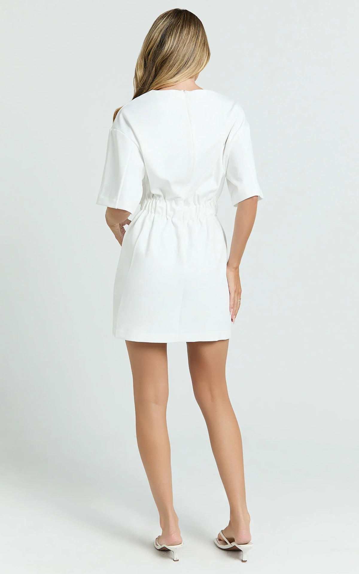 Karyna Mini Dress - Short Sleeve Boxy T-shirt Dress in Wine