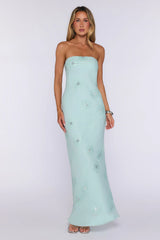Enchanted Florals Strapless Maxi Dress Sage