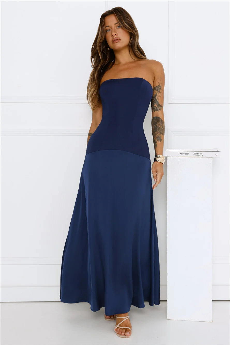 Daydream Darling Strapless Maxi Dress Yellow