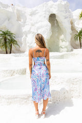 Caught In A Moment Midi Dress Blue