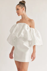 Theresa Off-The-Shoulder Puff Sleeve Mini Dress