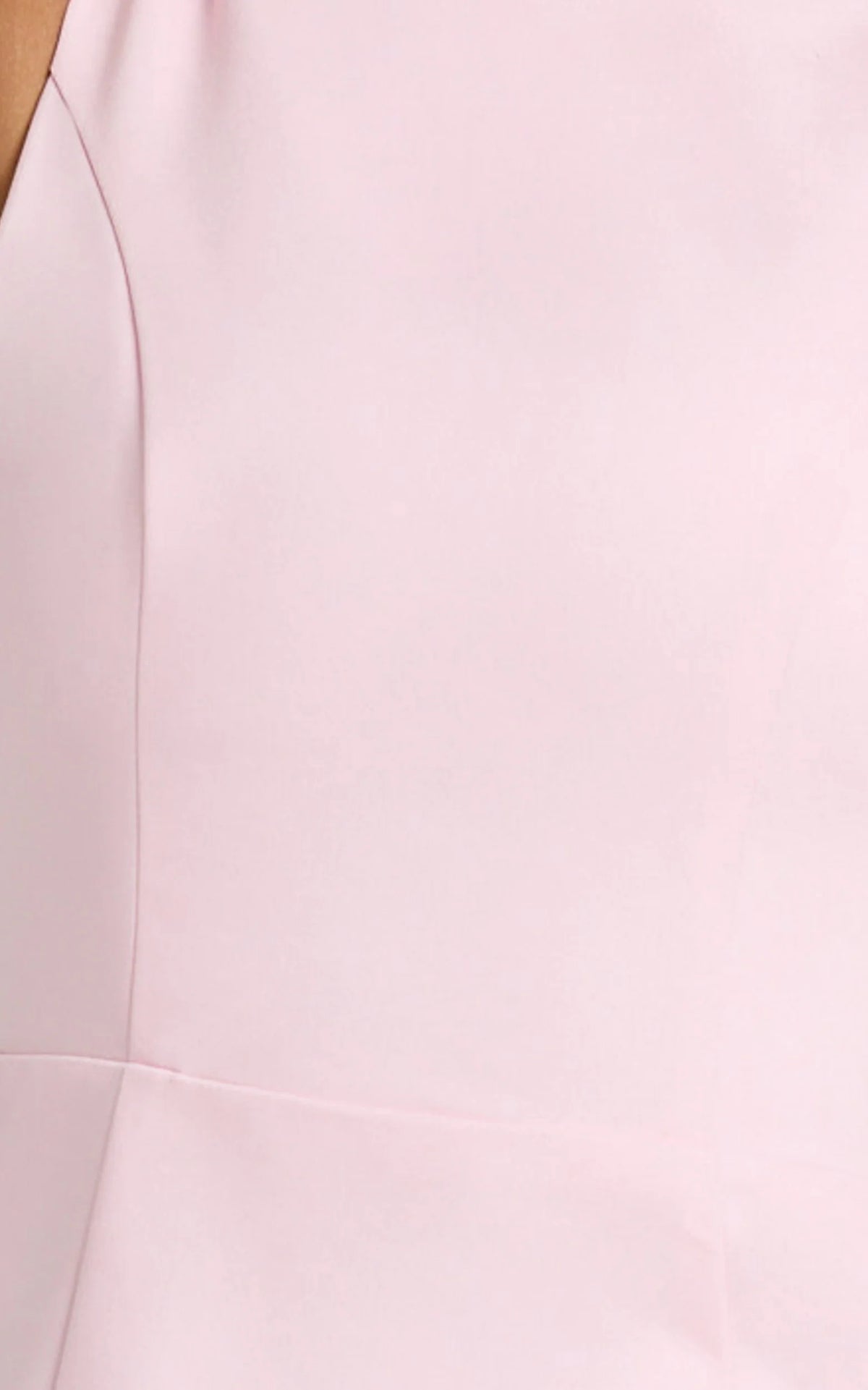 Windsor Mini Dress - Boatneck A-Line Skirt Back Bow Dress in Pale Pink