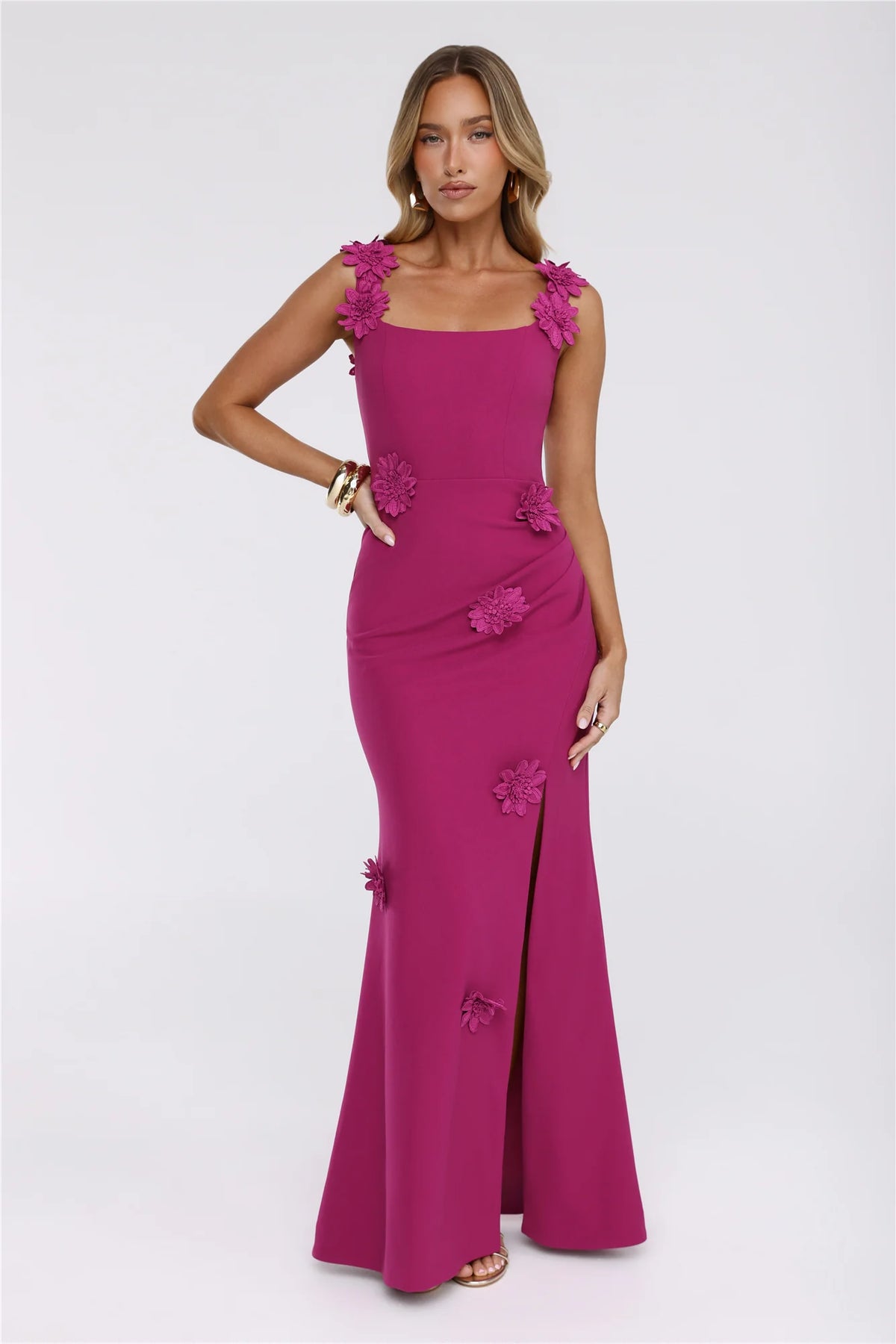 Moonlight Veil Maxi Dress Pink