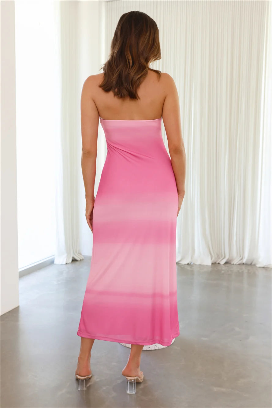 Drinks At Sunset Midi Dress Blue