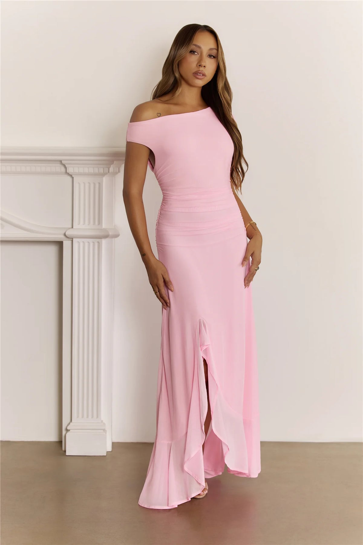 Darling At Dusk Maxi Dress Yellow