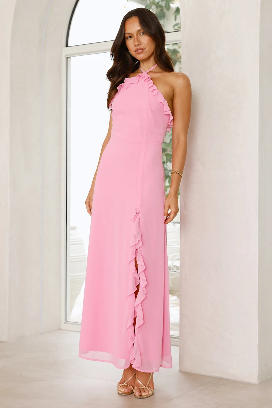 Love Potion Halter Maxi Dress Blue