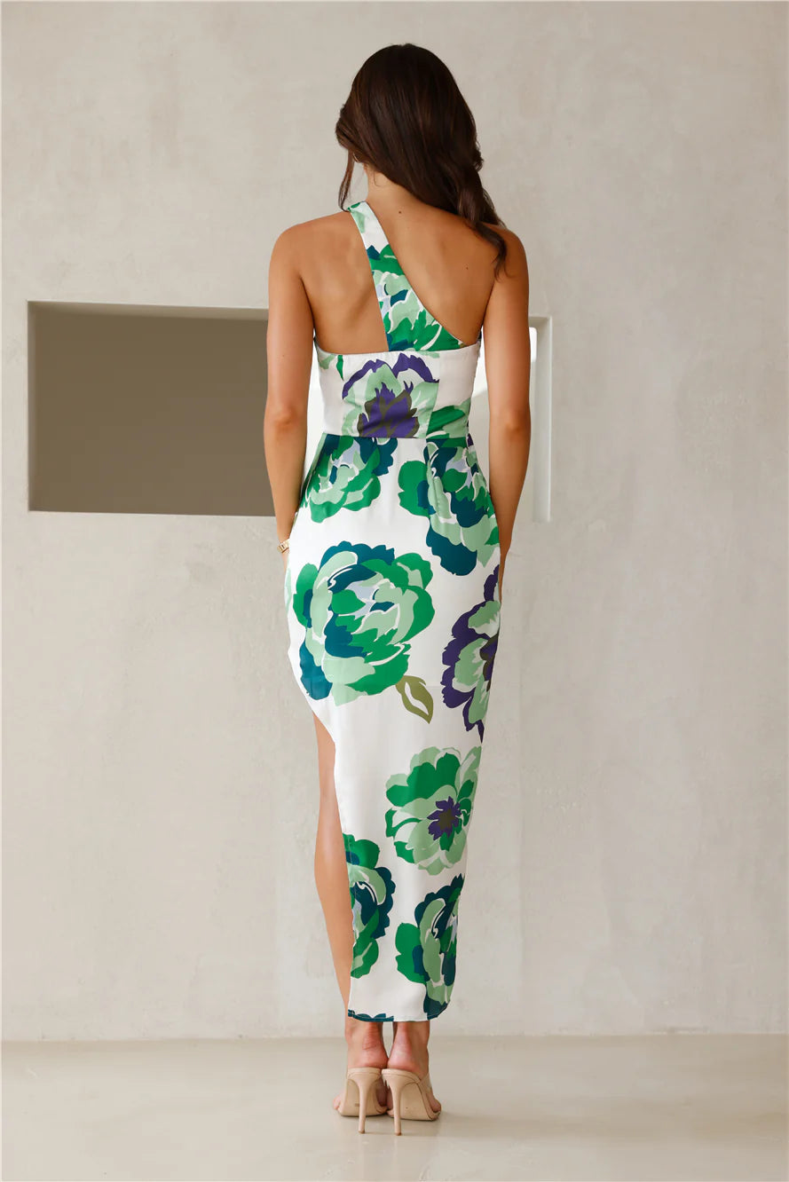 Adorabelle One Shoulder Midi Dress Black