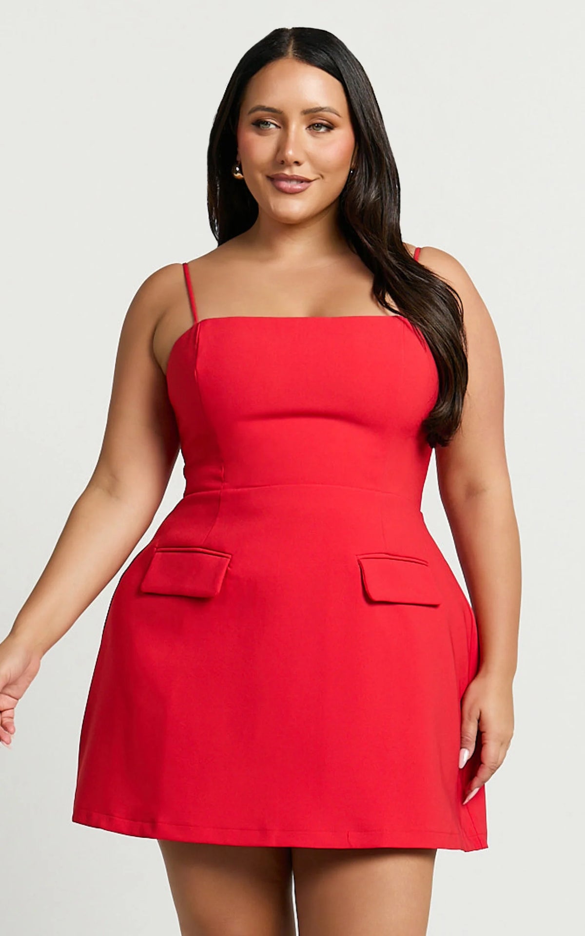 Katia Mini Dress - Strappy Corset A Line Dress in White