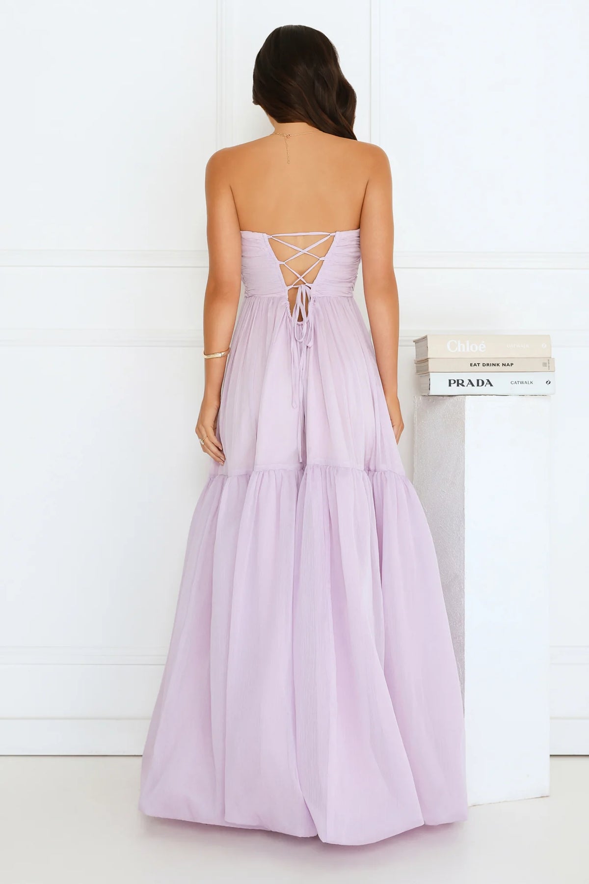 Unforgettable Style Strapless Maxi Dress Pink