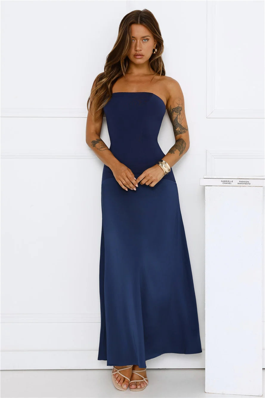 Daydream Darling Strapless Maxi Dress Yellow