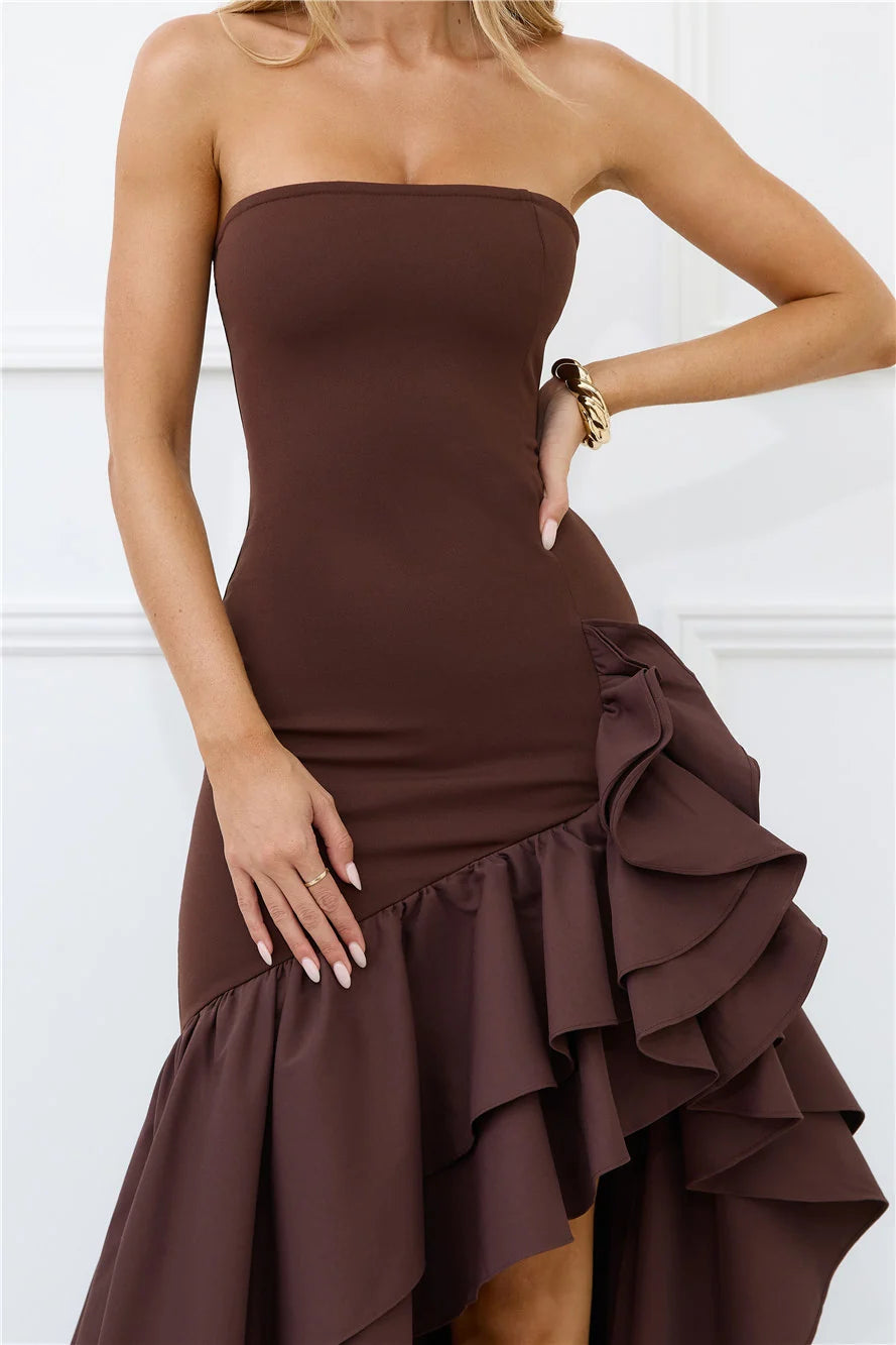 Extravagant Events Strapless Maxi Dress Pink