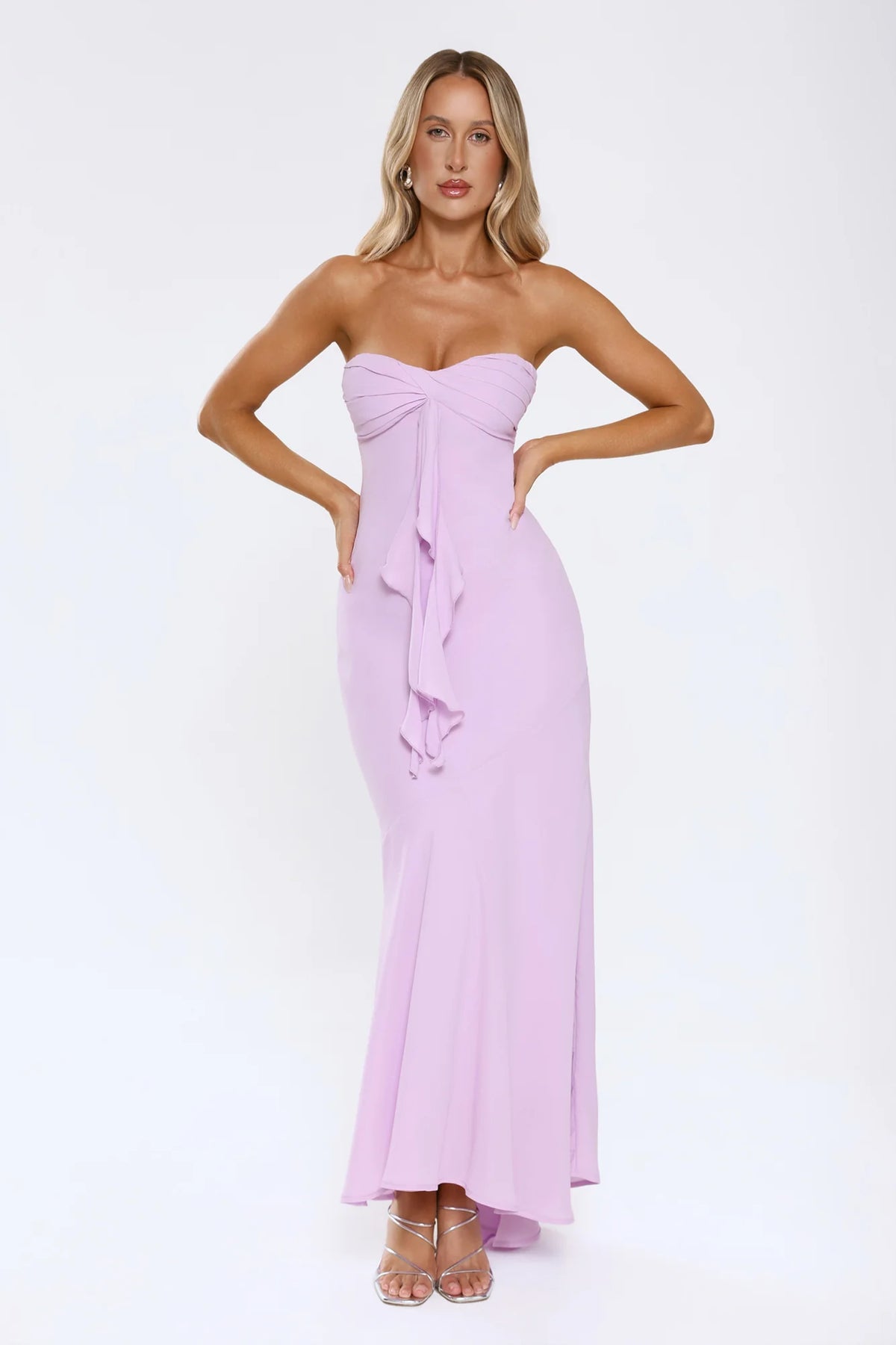 Flirt With Purpose Strapless Maxi Dress Green