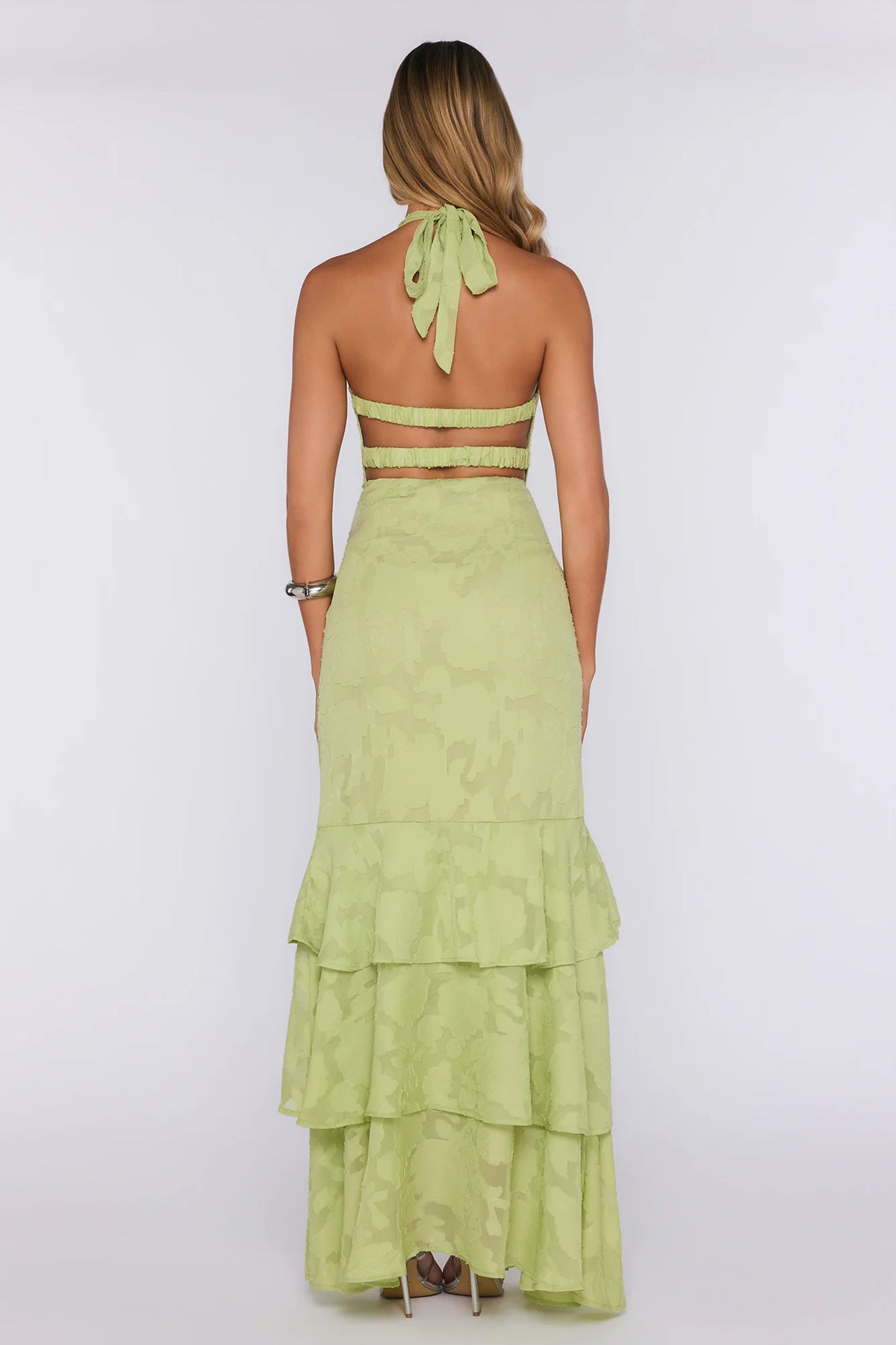 Take The Chance Halter Maxi Dress Sage
