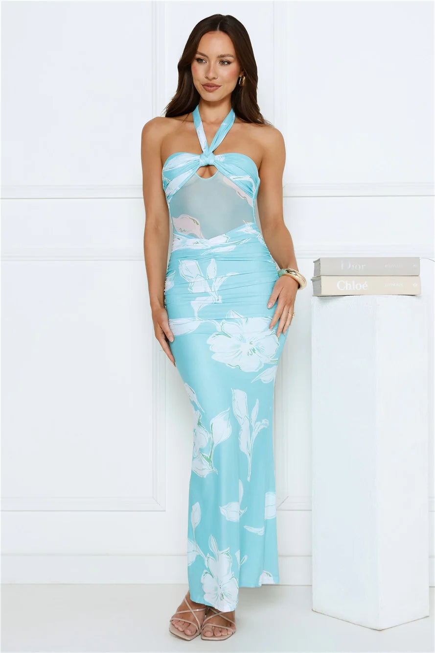 Firelight Strapless Maxi Dress Pink