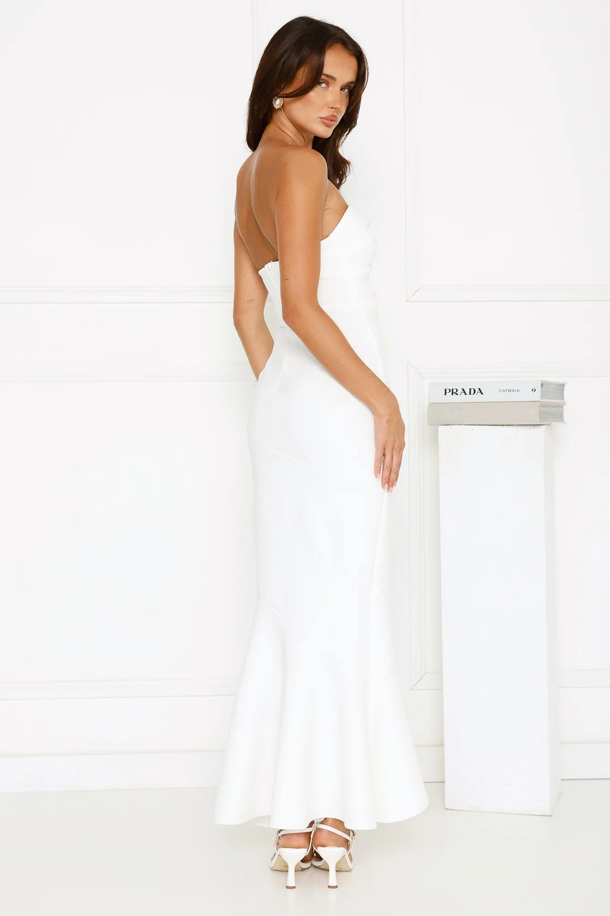 Luxe Reverie Strapless Maxi Dress Pink