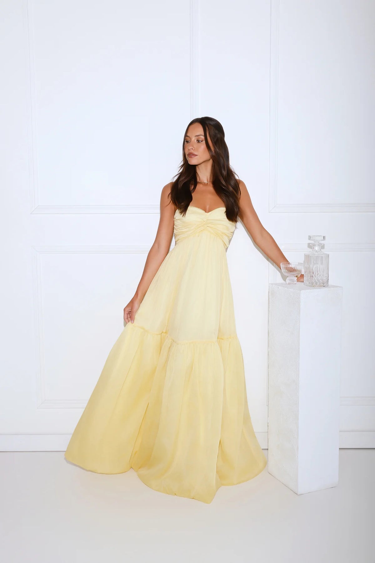 Unforgettable Style Strapless Maxi Dress Pink