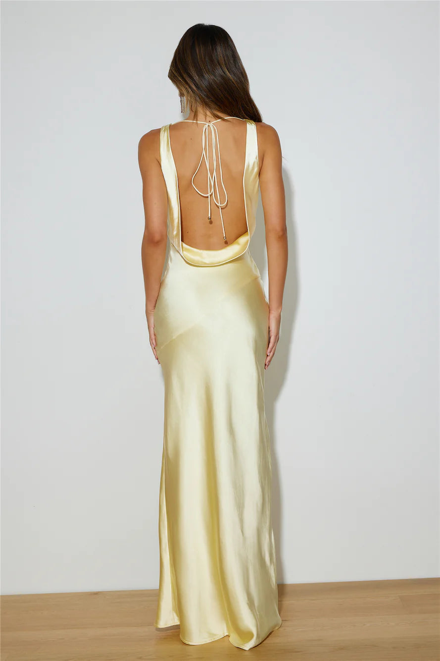 Special Guest Satin Maxi Dress Sage