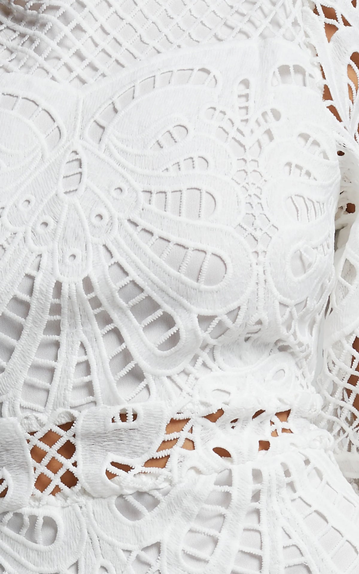 Kiss Me Now Mini Dress - Long Puff Sleeve Dress in White Lace
