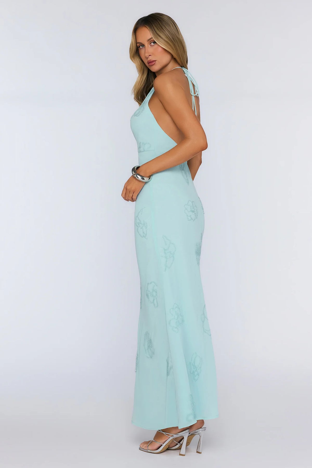 Soft Glow Up Halter Maxi Dress Pink