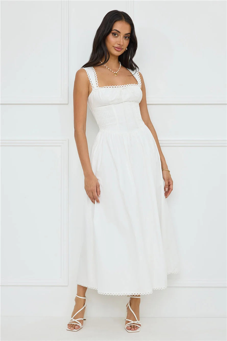 Luxe Serene Midi Dress Blue